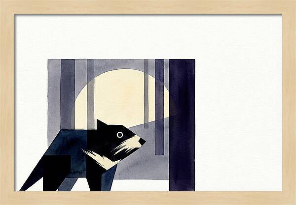 Tasmanian Devil Under Moonlight