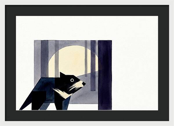 Tasmanian Devil Under Moonlight