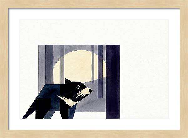 Tasmanian Devil Under Moonlight