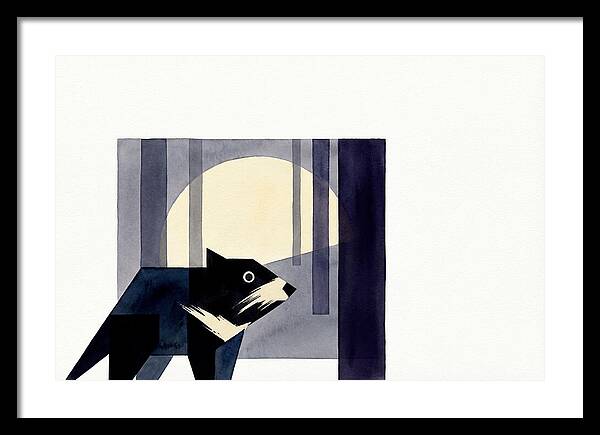 Tasmanian Devil Under Moonlight