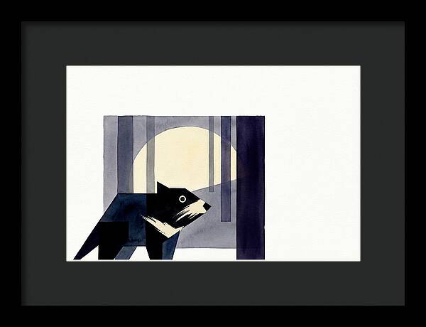 Tasmanian Devil Under Moonlight