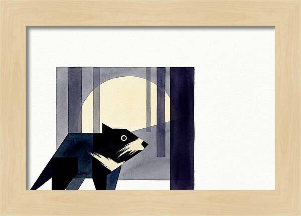 Tasmanian Devil Under Moonlight