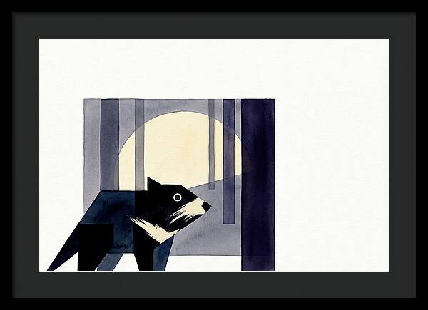 Tasmanian Devil Under Moonlight