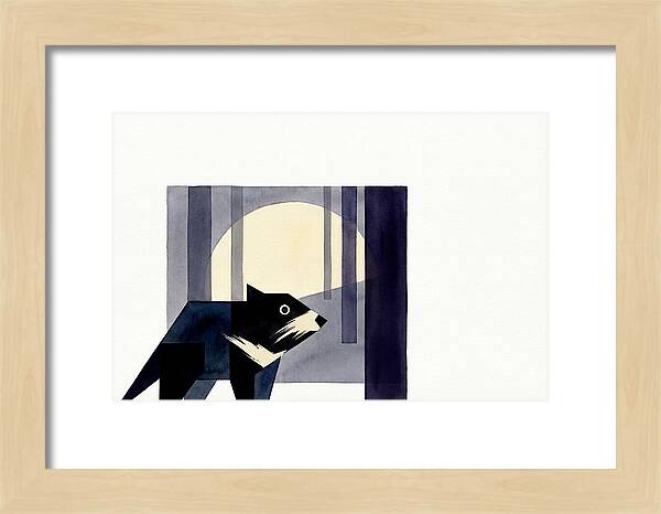 Tasmanian Devil Under Moonlight