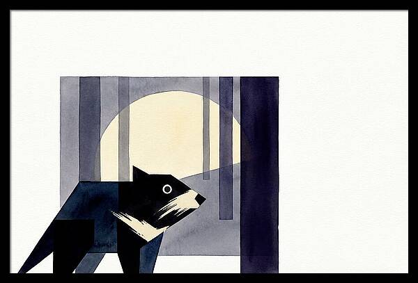 Tasmanian Devil Under Moonlight