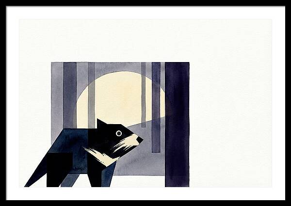 Tasmanian Devil Under Moonlight