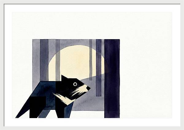 Tasmanian Devil Under Moonlight
