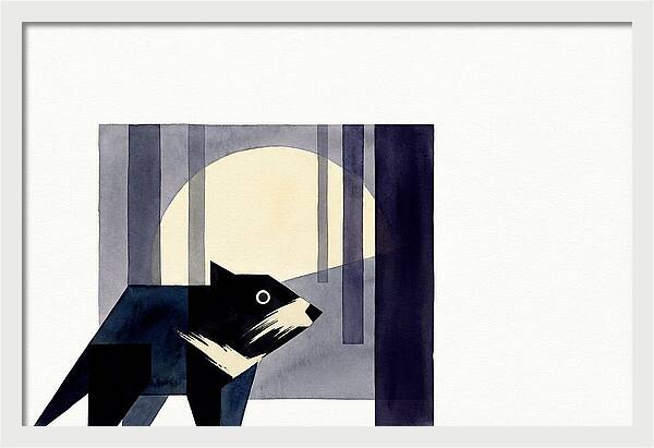 Tasmanian Devil Under Moonlight