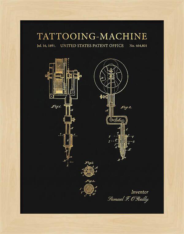 Tattooing Machine Gold Patent Us464801a