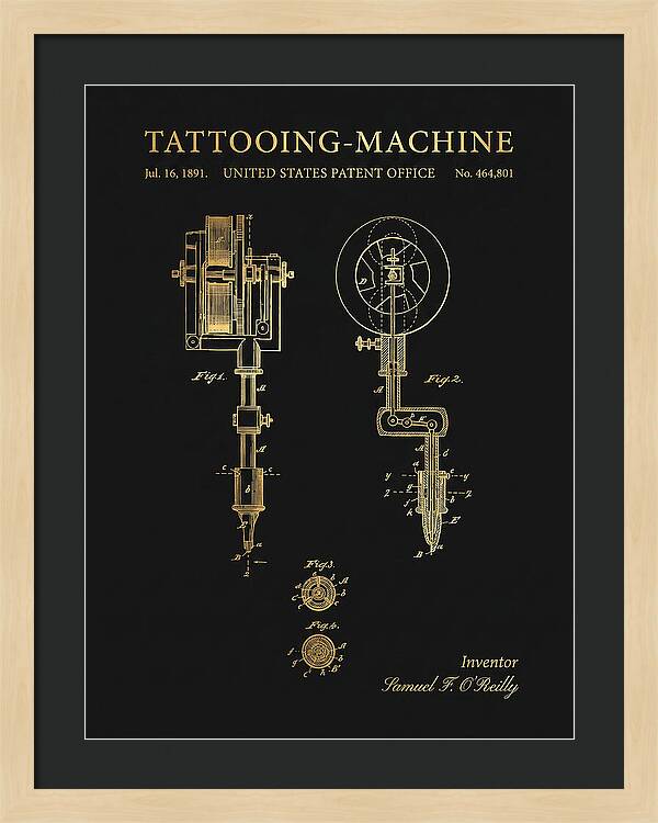 Tattooing Machine Gold Patent Us464801a