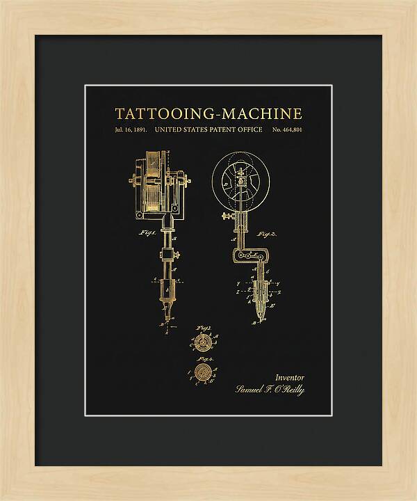 Tattooing Machine Gold Patent Us464801a