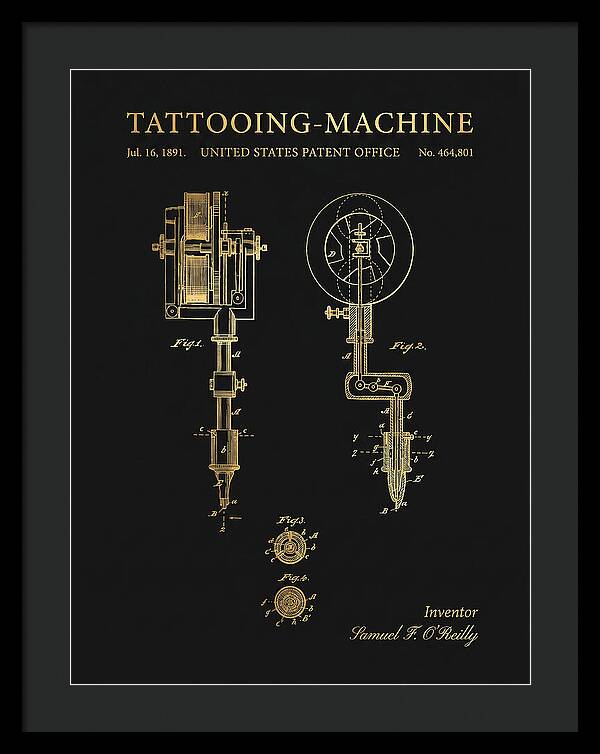 Tattooing Machine Gold Patent Us464801a