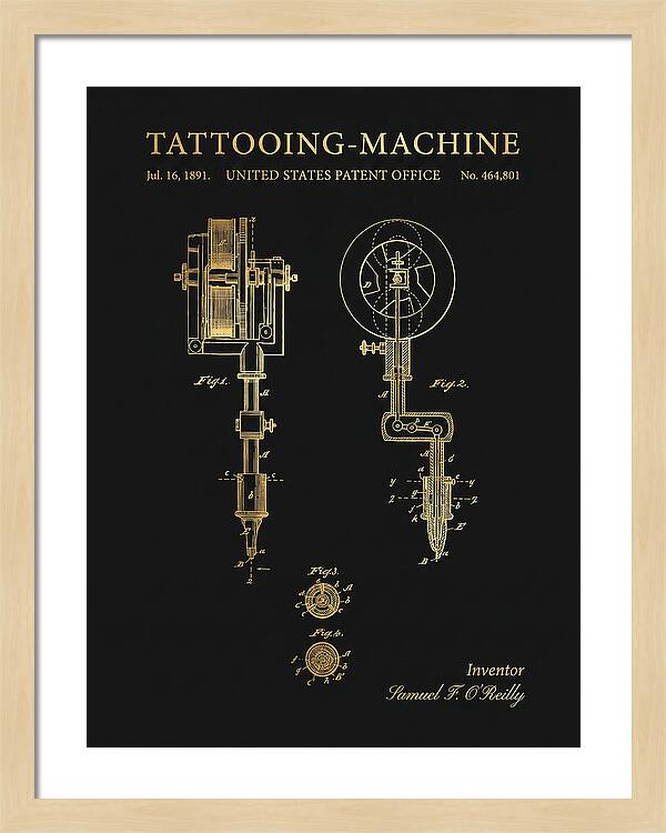 Tattooing Machine Gold Patent Us464801a