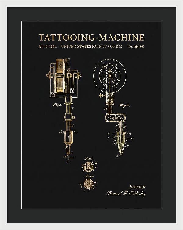 Tattooing Machine Gold Patent Us464801a