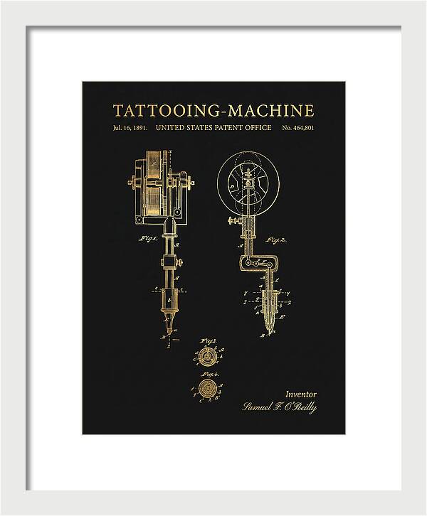 Tattooing Machine Gold Patent Us464801a