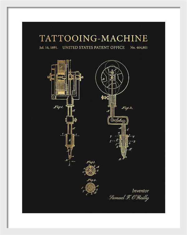 Tattooing Machine Gold Patent Us464801a