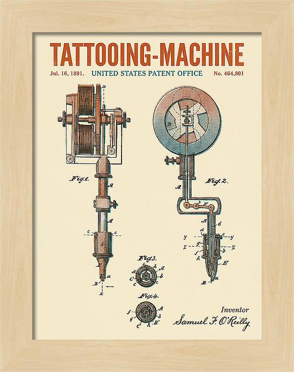 Tattooing Machine Retro Patent Us464801a