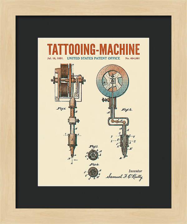 Tattooing Machine Retro Patent Us464801a