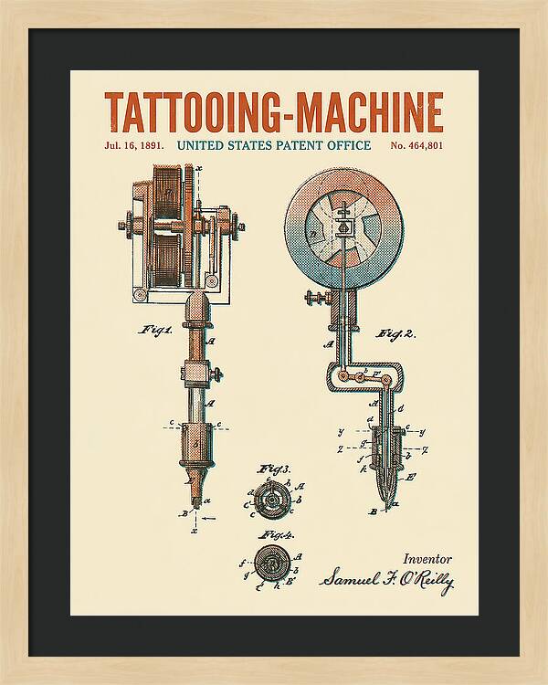 Tattooing Machine Retro Patent Us464801a