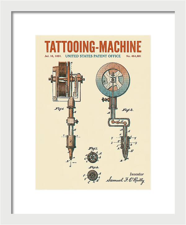 Tattooing Machine Retro Patent Us464801a