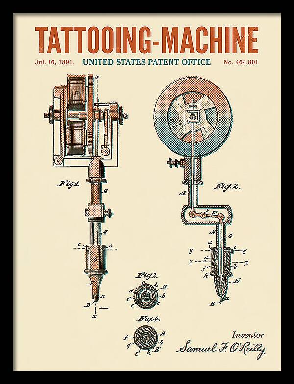 Tattooing Machine Retro Patent Us464801a