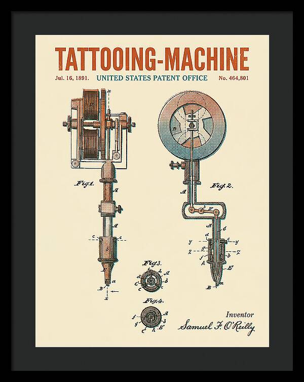 Tattooing Machine Retro Patent Us464801a