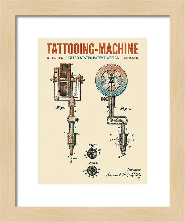 Tattooing Machine Retro Patent Us464801a