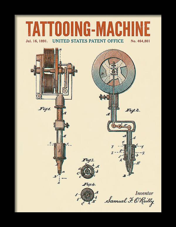 Tattooing Machine Retro Patent Us464801a