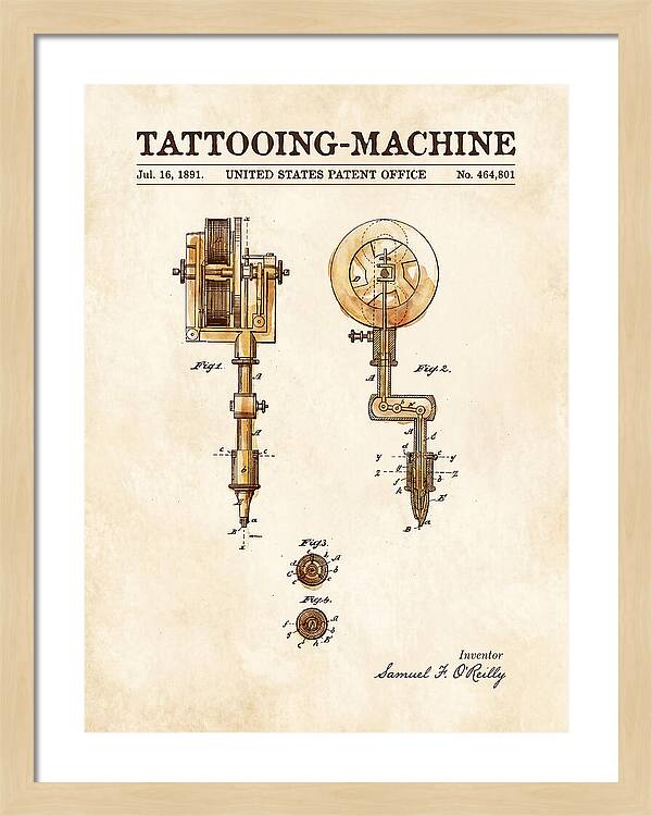 Tattooing Machine Watercolor Patent Us464801a