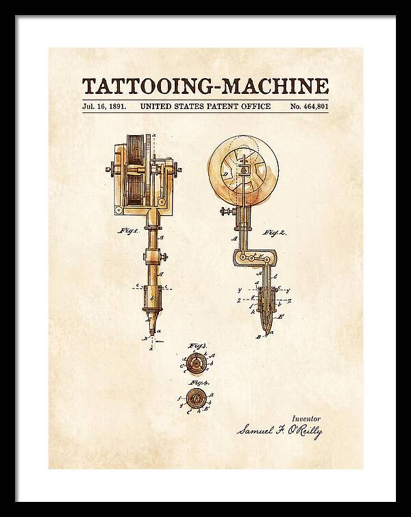 Tattooing Machine Watercolor Patent Us464801a
