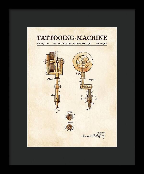 Tattooing Machine Watercolor Patent Us464801a