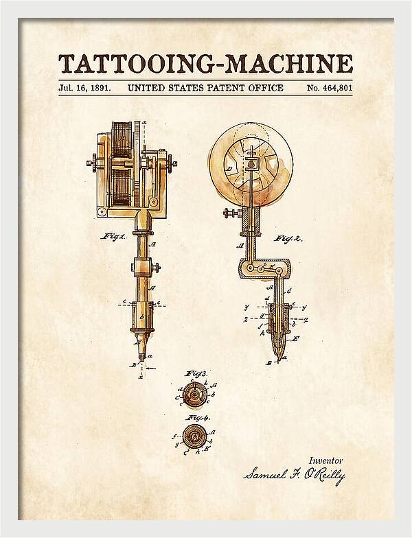 Tattooing Machine Watercolor Patent Us464801a
