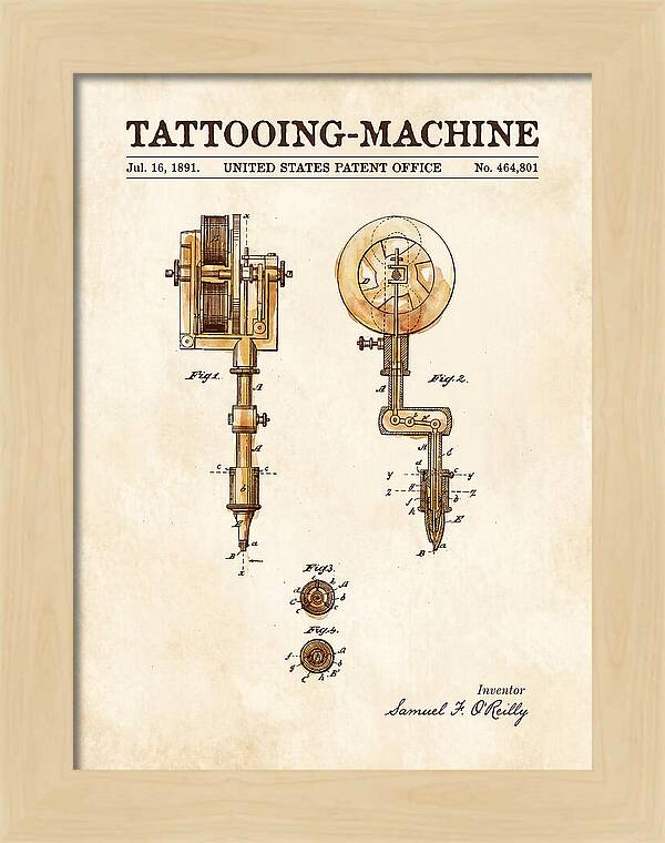Tattooing Machine Watercolor Patent Us464801a