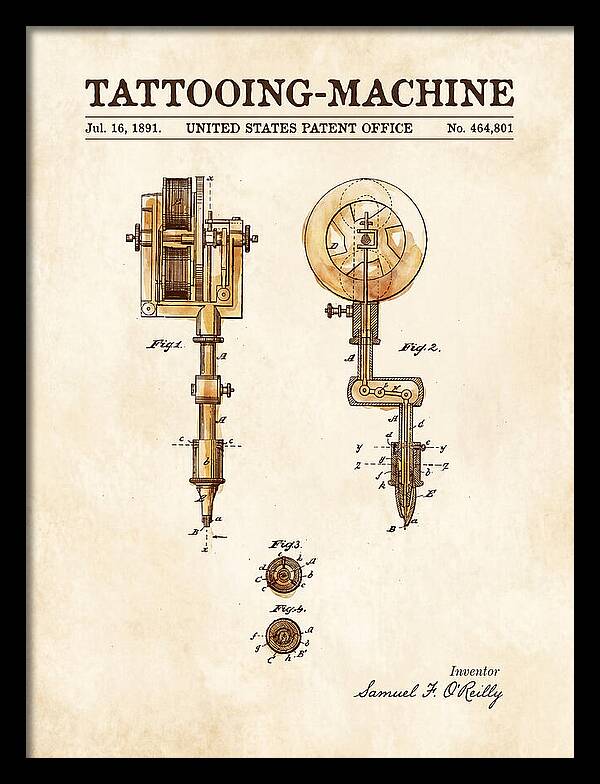 Tattooing Machine Watercolor Patent Us464801a