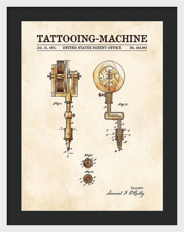 Tattooing Machine Watercolor Patent Us464801a