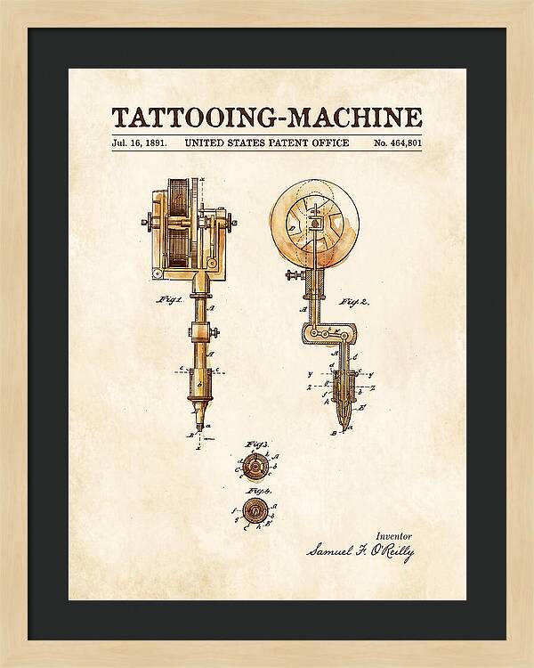 Tattooing Machine Watercolor Patent Us464801a