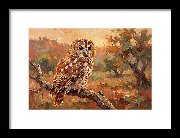 Tawny Owl In Autumn Glow