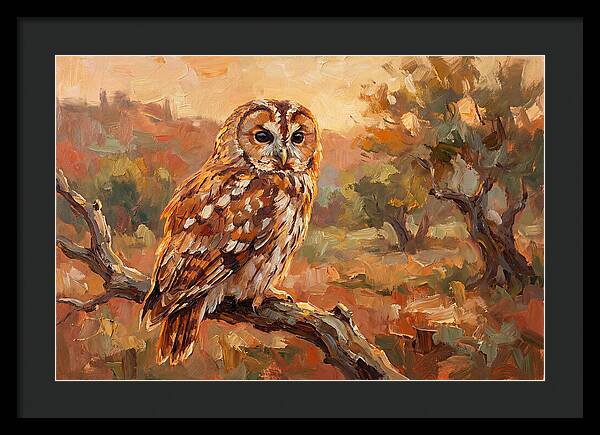 Tawny Owl In Autumn Glow