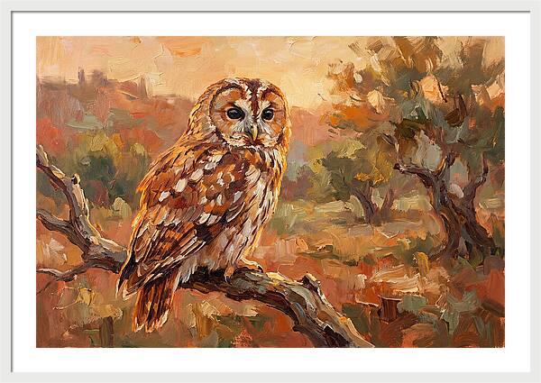 Tawny Owl In Autumn Glow