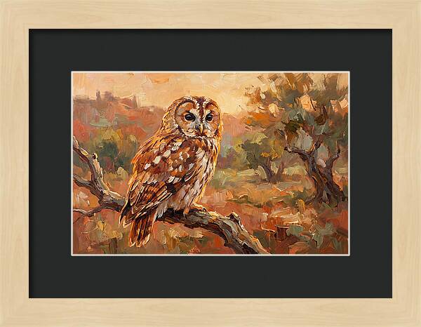 Tawny Owl In Autumn Glow