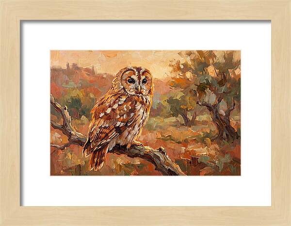 Tawny Owl In Autumn Glow