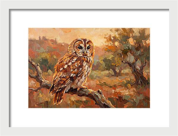 Tawny Owl In Autumn Glow