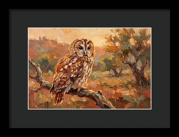 Tawny Owl In Autumn Glow