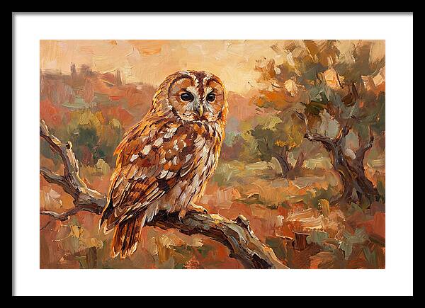 Tawny Owl In Autumn Glow