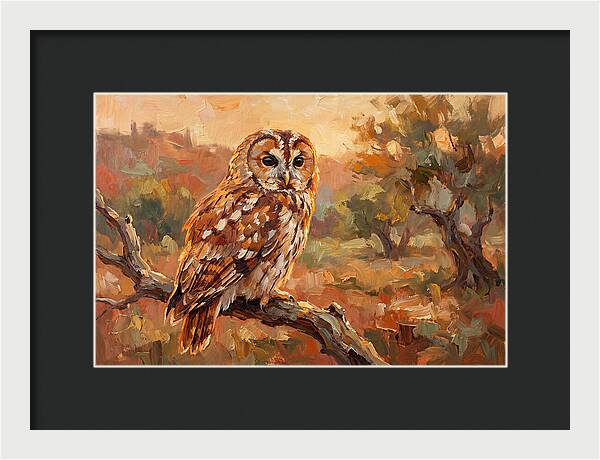 Tawny Owl In Autumn Glow