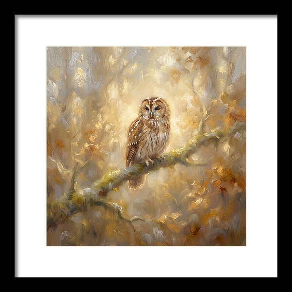 Tawny Owl In Forest