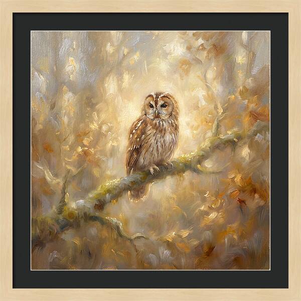 Tawny Owl In Forest