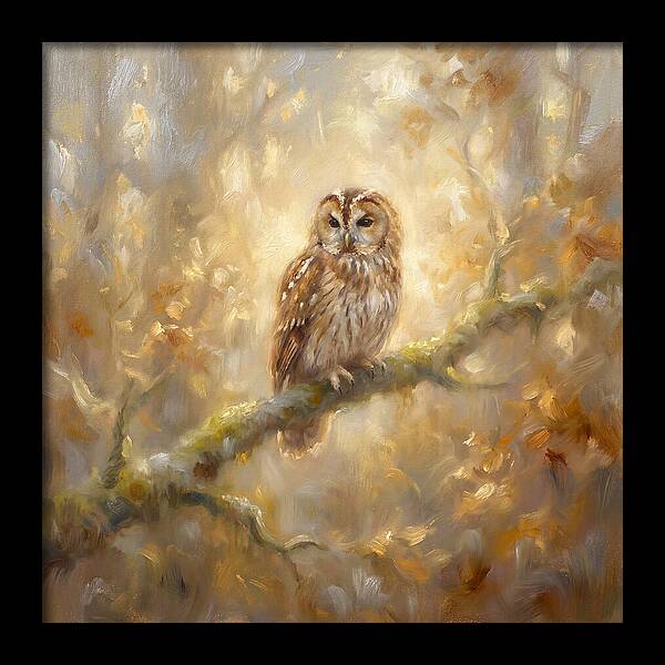 Tawny Owl In Forest
