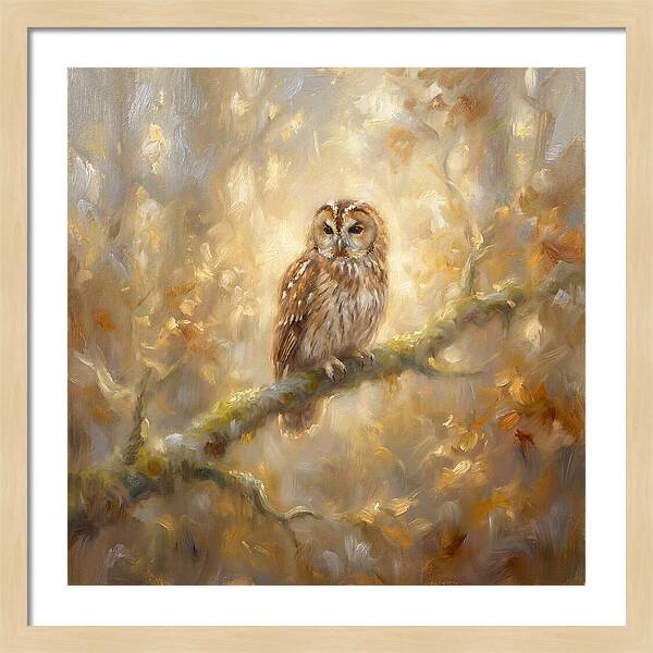 Tawny Owl In Forest
