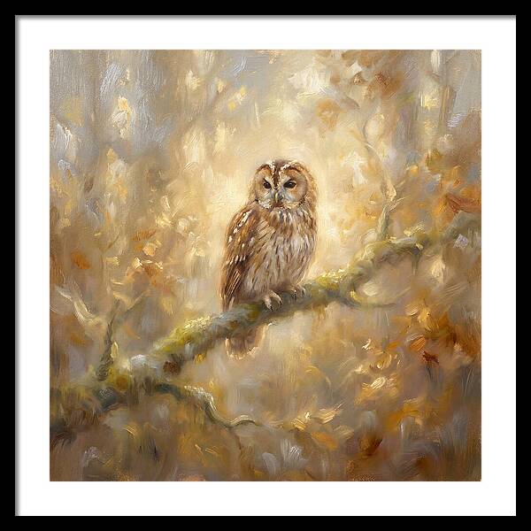 Tawny Owl In Forest